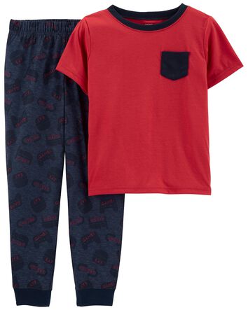 3 T Q-6 CARTER'S Garçons 2 Pièces Polaire Pyjama Set-Rouge/pizza-Tailles